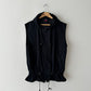 Hooded zip vest | Black