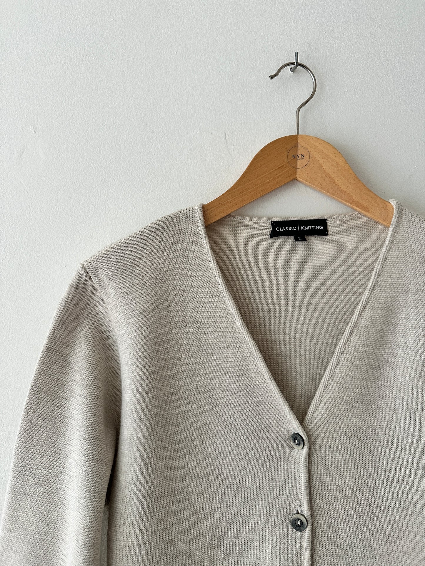 Wool cardigan | Ecru