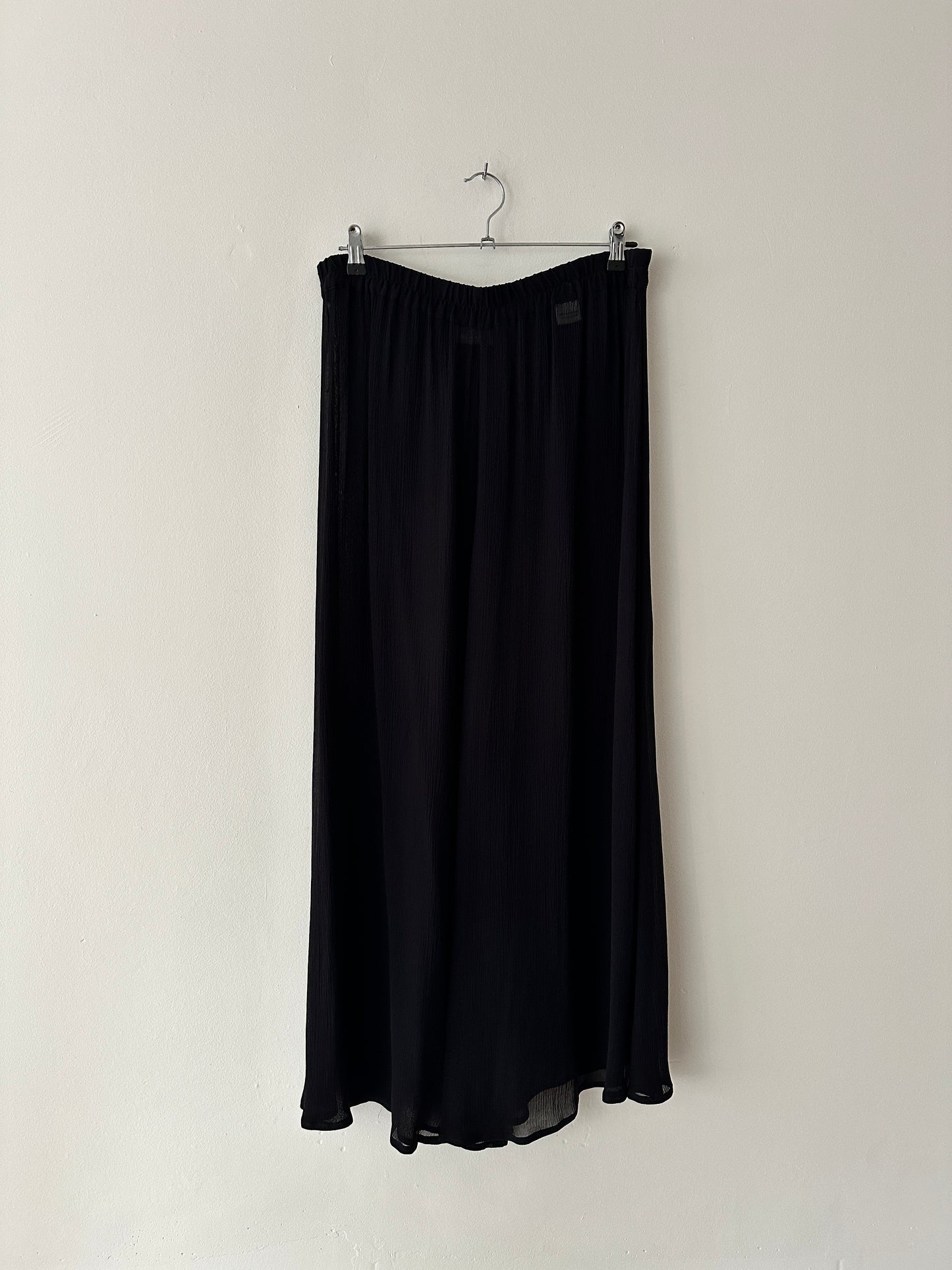 Sheer maxi skirt | Black