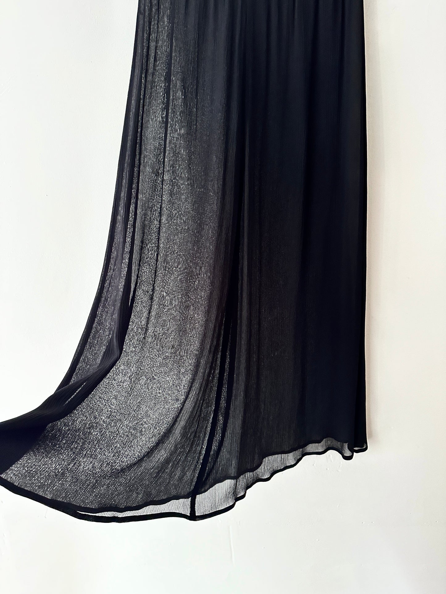 Sheer maxi skirt | Black