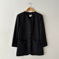Collarless blazer | Off-Black