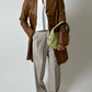 Leather belted coat | Cognac