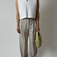Knitted cropped top | White