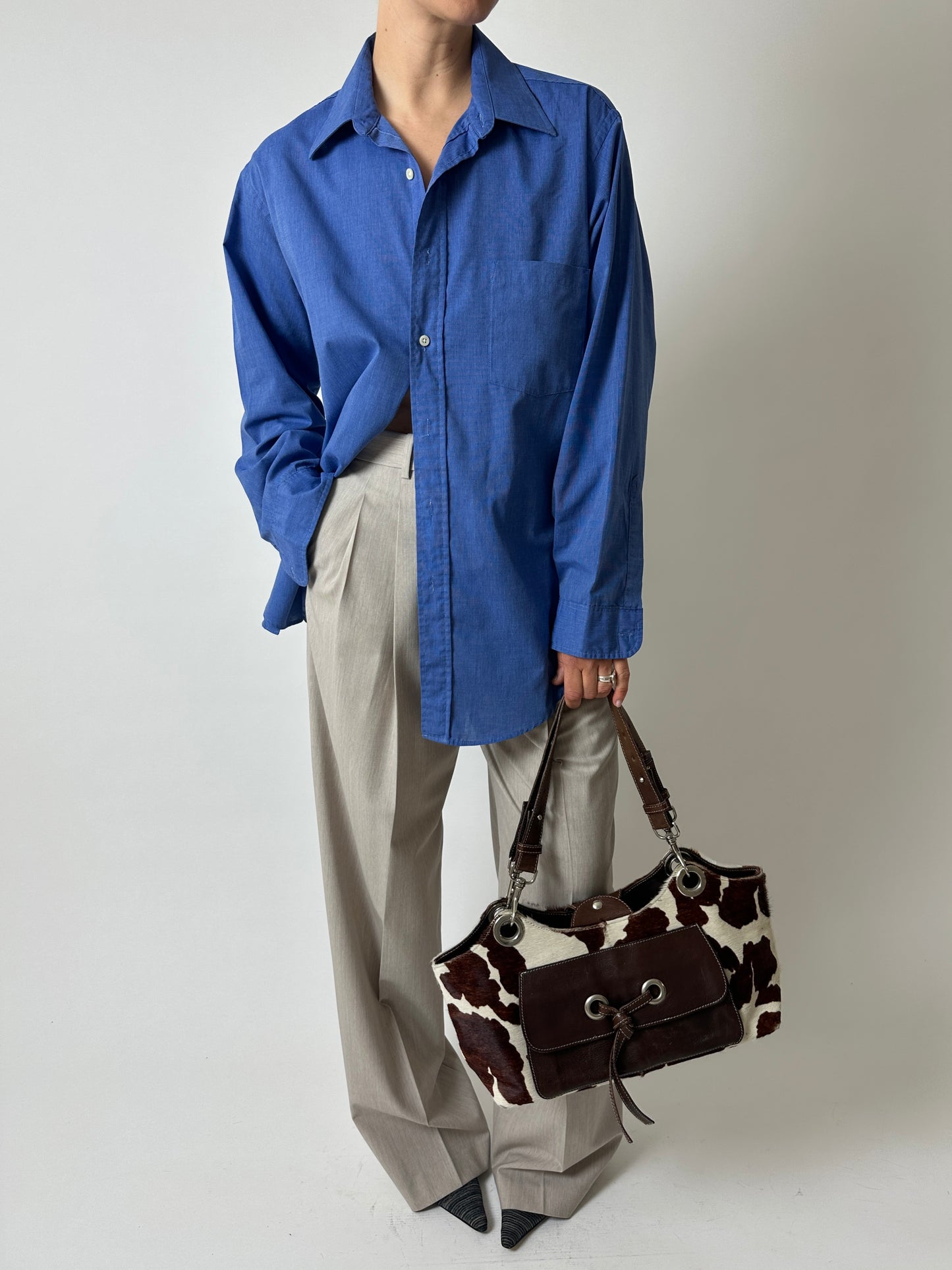 Cow leather shoulder bag | Brown