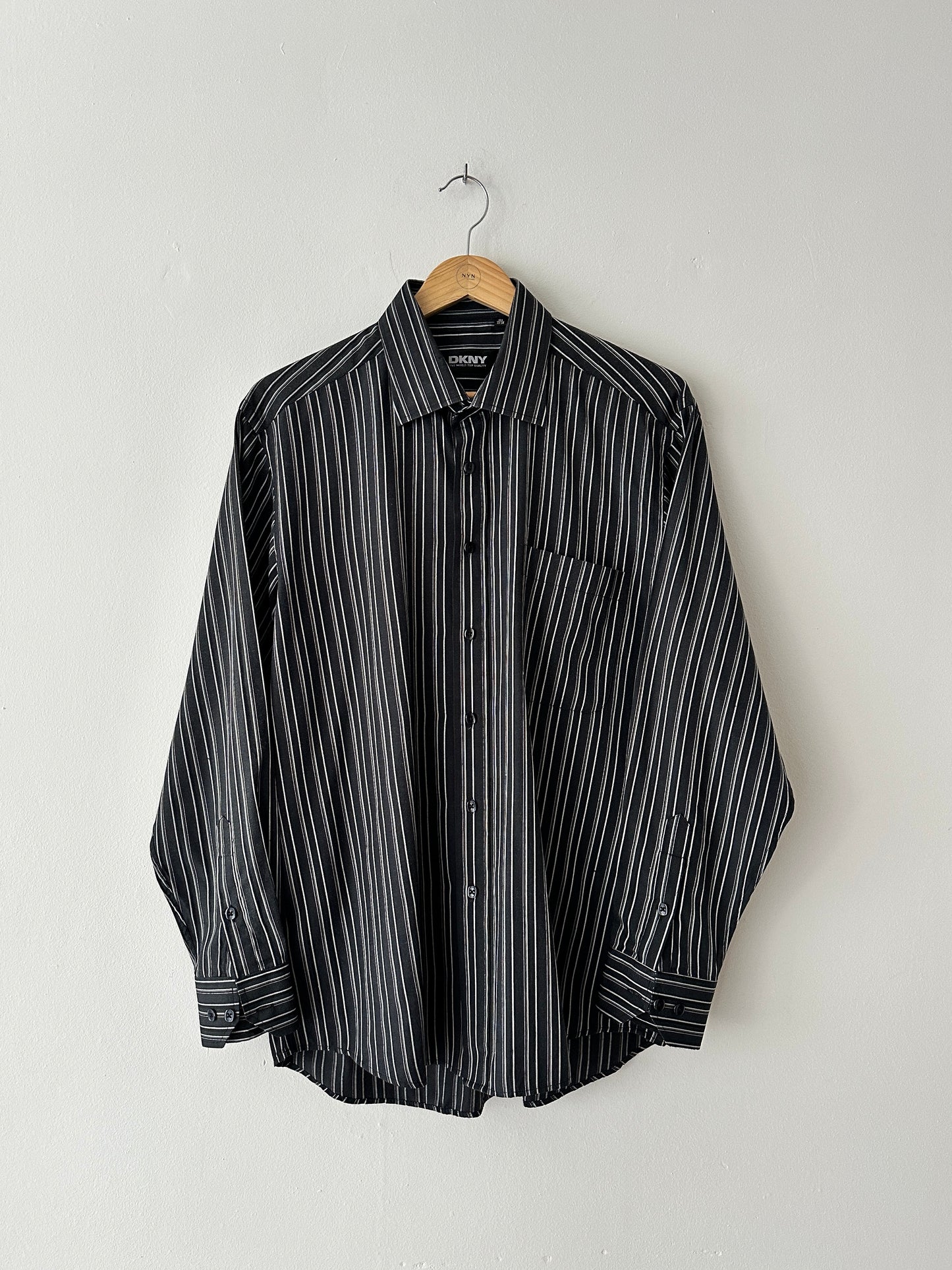 Oversized striped shirt | Black / White