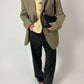 Relaxed fit wool blazer | Beige Grey