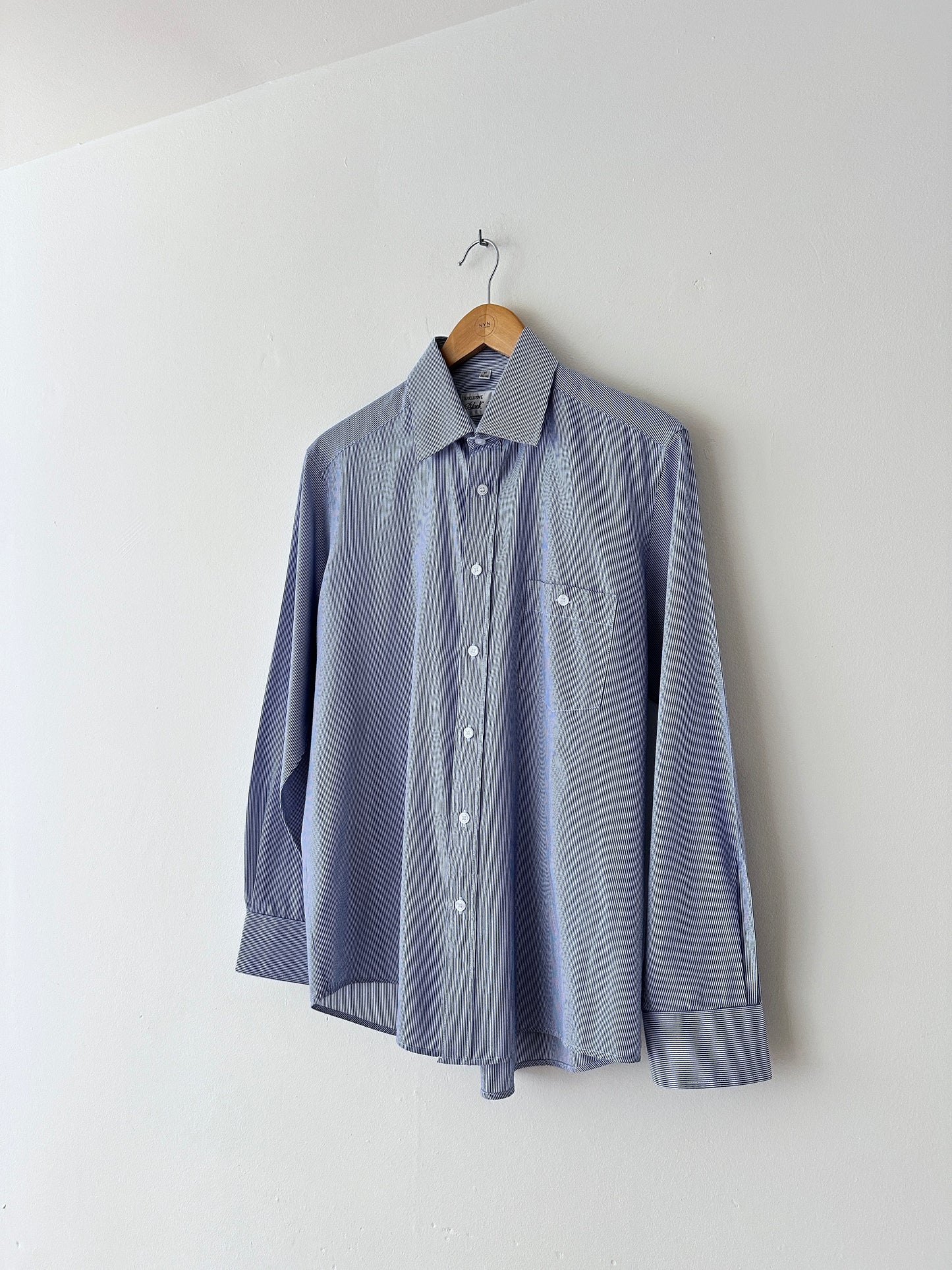 Oversized striped shirt | Blue / White