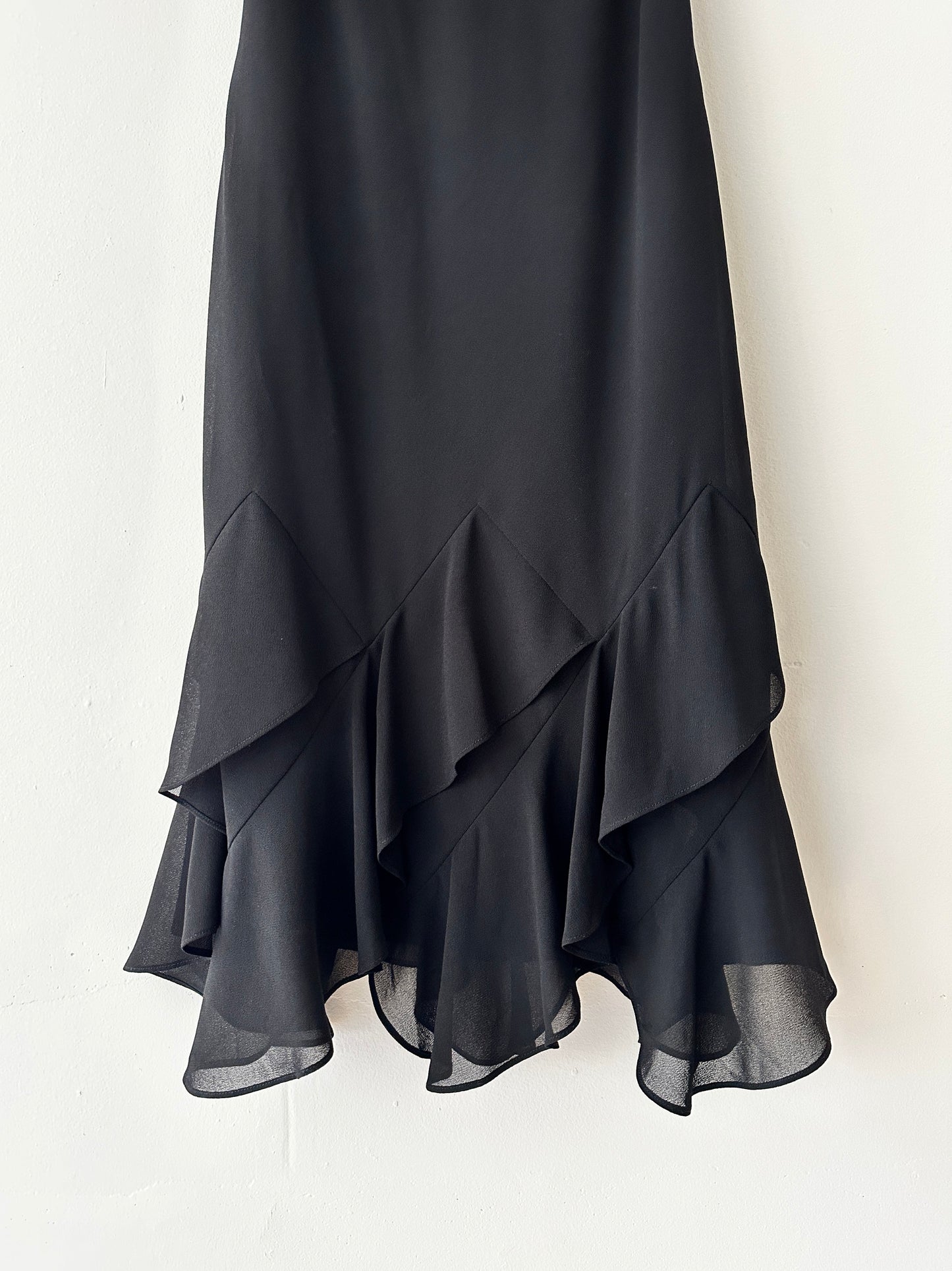 Sheer strap dress | Black