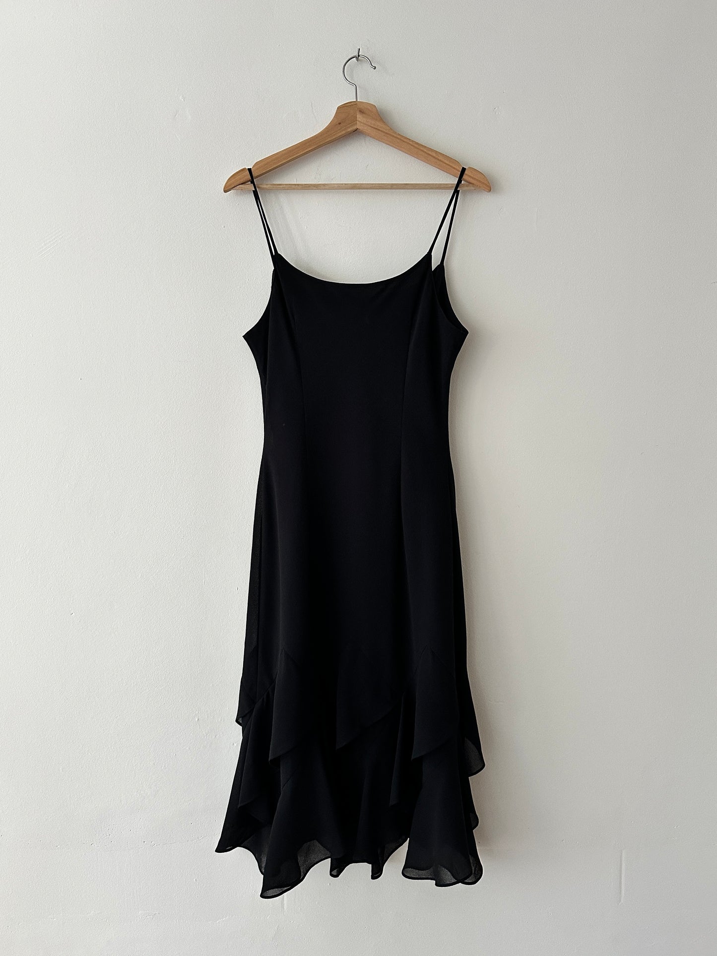 Sheer strap dress | Black