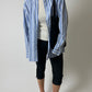 Oversized striped shirt | Blue / white