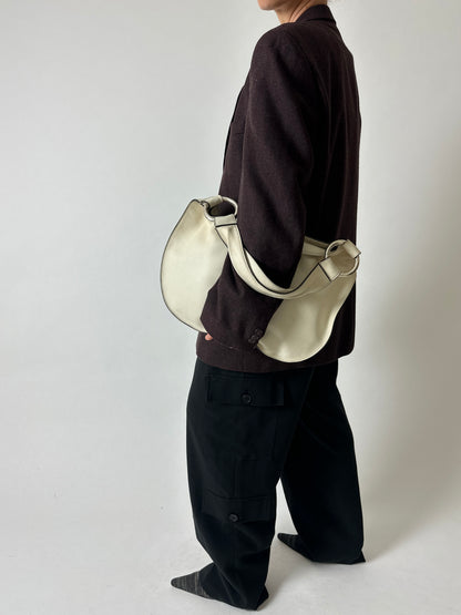 Leather shoulder bag | Cream