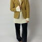 Wool fitted blazer | Ochre