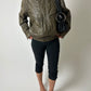 Leather bomber jacket | Green