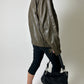 Leather bomber jacket | Green