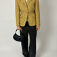 Wool fitted blazer | Ochre