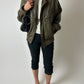 Leather bomber jacket | Green