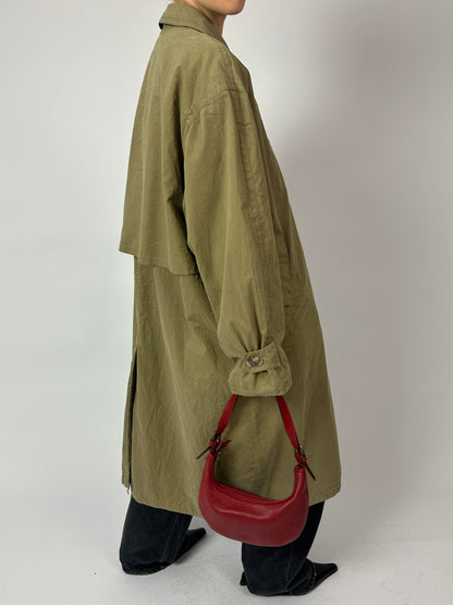 Leather shoulder / crossbody bag | Bordeaux red