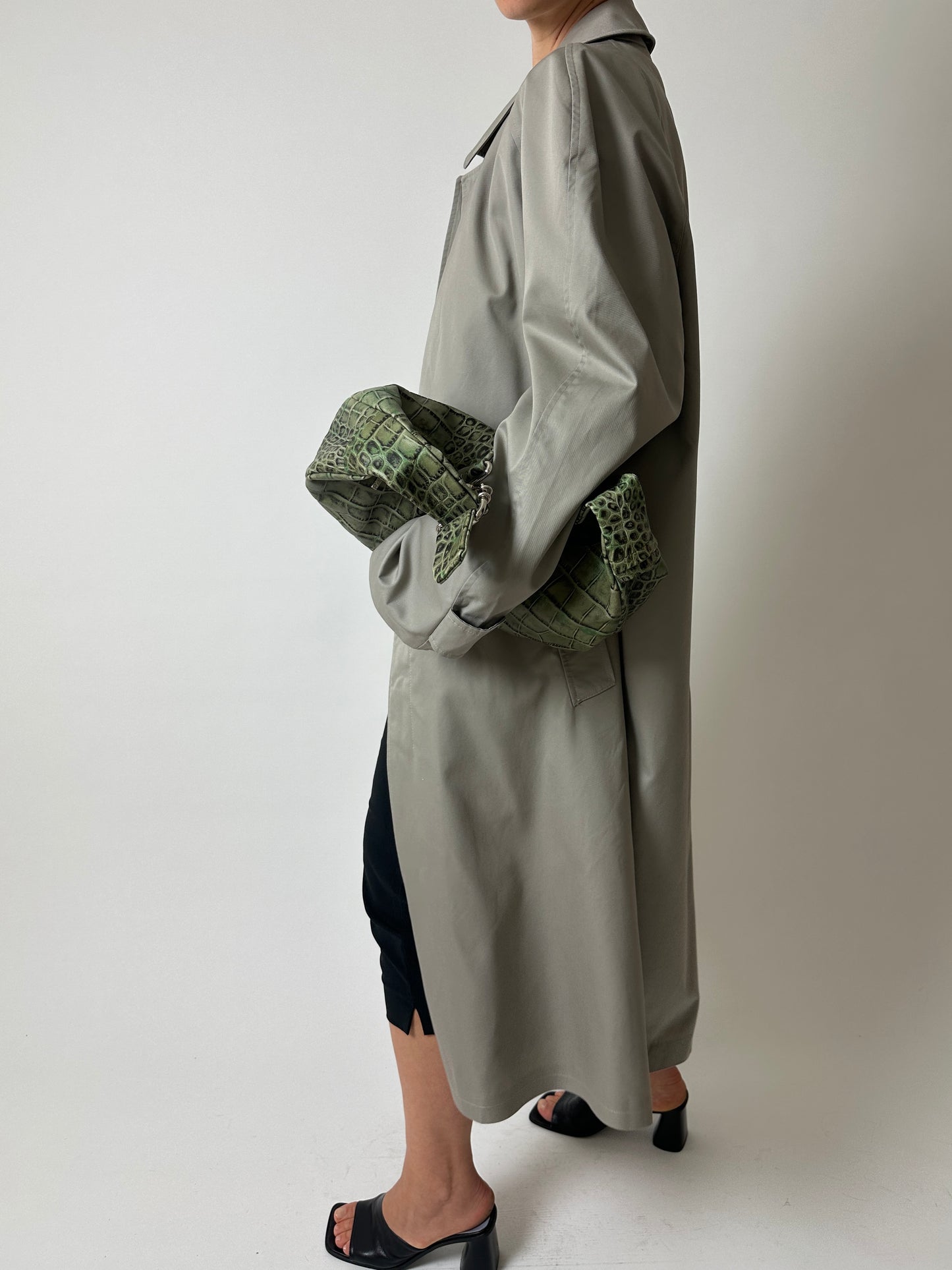 Leather shoulder bag | Forest green