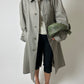 Long mac coat | Grey / beige