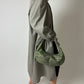 Leather shoulder bag | Forest green