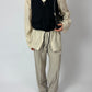 Cropped zip vest | Black