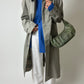 Long mac coat | Grey / beige