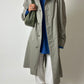 Long mac coat | Grey / beige