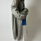 Long mac coat | Grey / beige