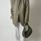 Oversized woven blazer | Beige / black