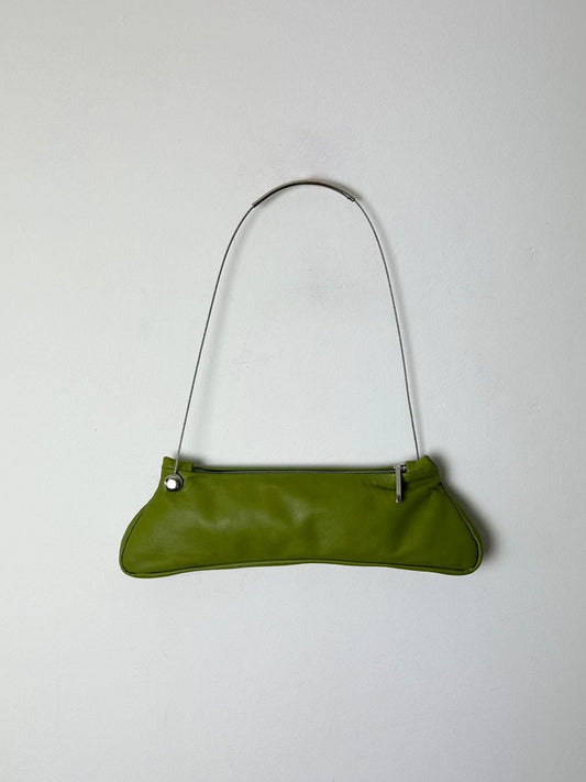 Leather mini bag | Lime green