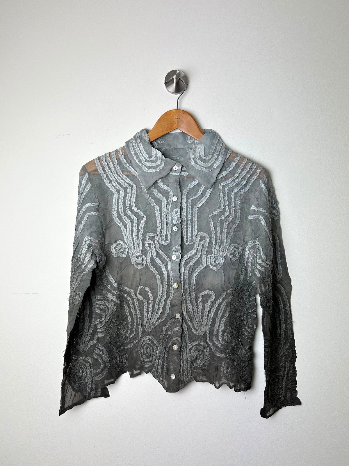 Sheer blouse | Grey