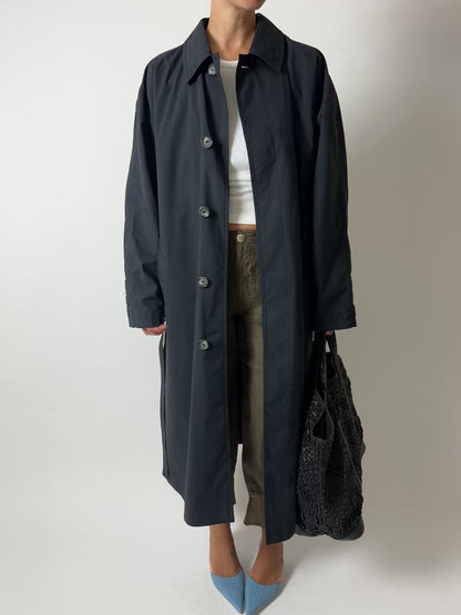 Oversized trench coat | Off Black